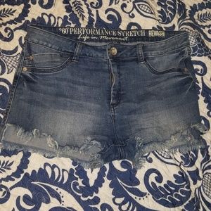 Denim cutoff shorts